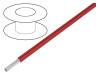 2840/7 RD001 [305 м] Hook-Up Wire, 0.03 mm2, Red Copper Strand, Silver Plated PTFE