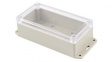 RP1175BFC Flanged Enclosure with Clear Lid 165x85x55mm Light Grey ABS/Polycarbonate IP65