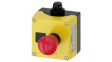 3SU1801-0NB10-4HB2  Emergency Stop Switch Assembly, 2NC, Red / Yellow, 10 A, 500 V, Spring Terminal