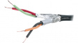 1634A 0101000 [305 м] Data cable Shielded   2 x 2 x0.32 mm2 Copper Bare PE Black