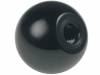 DIN319-KU-40-M10-C Ручка сферическая; Диам:40мм; M10; 18мм; черный