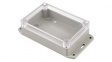 RP1125BFC Flanged Enclosure with Clear Lid 125x85x40mm Light Grey ABS/Polycarbonate IP65