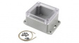 RP1060BFC Flanged Enclosure with Clear Lid 85x80x55mm Off-White Polycarbonate IP65