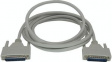 RND 765-00039 D-Sub Cable 25-Pin Male-Male 3 m Grey