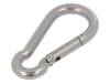 KAR-6-A4, Snap hook; acid resistant steel A4; for rope; L: 60mm; Size: 6mm, KRAFTBERG