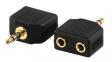 AC-012GOLD Audio Adapter, 1 x Jack Plug Stereo 3.5 mm, 3.5 mm