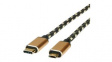 11.02.8790 Cable USB-C Plug - USB Micro-B Plug 1.8m USB 2.0 Black / Gold