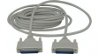 RND 765-00041 D-Sub Cable 25-Pin Male-Male 6 m Grey