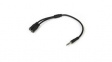 MUY1MFFS Audio Cable 3.5 mm Jack Plug - 2x 3.5 mm Jack Socket 200mm