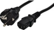 RND 465-00921 Mains Cable Type F (CEE 7/7) - IEC 60320 C13 2.5m Black
