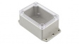 RP1095BFC Flanged Enclosure with Clear Lid 105x75x55mm Light Grey ABS/Polycarbonate IP65