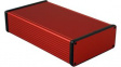 1455Q2201RD Extruded Enclosure, Red, 125 x 220 x 52 mm, Aluminium, 1455