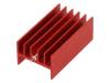 HS-123-40/1 RED Радиатор: штампованный; Н; TO220; красный; L:40мм; W:23,3мм