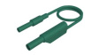 MAL S WS-B 200/2,5 GREEN Test Lead, Plug, 4 mm - Socket, 4 mm, Green, Nickel-Plated Brass, 2m