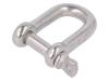 SZE-D5-A4 Dee shackle; acid resistant steel A4; for rope; Size: 5mm