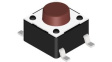 DTSM-66Y-V-T/R Tactile Switch DTSM, 1NO, 5.1N, 6.2 x 6.2mm