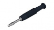 MSTF 2 SW Spring-Loaded Plug diam.2mm Solder Black 6A Nickel-Plated