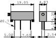 3006P-1-100LF Многоповоротный потенциометр Cermet 10 Ω линейный 750 mW