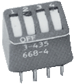 2-0435668-8, DIL-переключатели THD 8P, TE connectivity