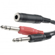 AC174-0,2M/BK-R Y-Audio cable jack 6.3 mm 0.2 m