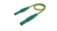 MAL S GG-B 50/2,5 GREEN YELLOW Test Lead, Plug, 4 mm - Socket, 4 mm, Green / Yellow, Nickel-Plated Brass, 500mm