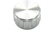RND 210-00340 Aluminium Knob, silver, 6.4 mm