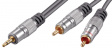 Audio cable 3.5 mm-Plug 2x RCA-Plug 1.5 m Audio cable 1.5 m
