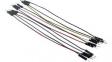 RND 255-00015 [10 шт] Jumper Wire, Male to Male, Pack of 10 pieces, 150 mm, Multicoloured