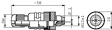 RSC 4/7 Кабельный соединитель, M12, 4-штырьковый Число полюсов 4
