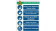 RND 605-00218 Hand Wash Instructions, Safety Sign, German, 262x371mm, 1pcs