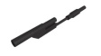 MAL 2800 S BLACK Test Lead, Plug, 4 mm - Socket, 4 mm, Black, Nickel-Plated Brass, 80mm