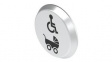 56-6.00002 Switch Lens, Round, Metallic, 33mm, Stroller/Wheelchair