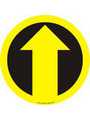RND 605-00158, Arrow Sign, Safety Condition, Round, Black on Yellow, Plastic, 1pcs, RND Lab