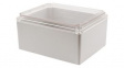 RP1630C Plastic Enclosure with Clear Lid 250x200x130mm Off-White Polycarbonate IP65