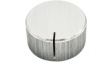 RND 210-00336 Aluminium Knob, silver, 6.4 mm shaft