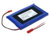 2XL5070108 Re-battery: Li-Po; 3.7V; 9600mAh; Leads: cables; 10x70x108mm