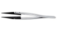 3CCFR.SA.1 Plastic ESD/Replaceable Tip Tweezer Carbon Fibre Pointed/Sharp/Straight 115mm