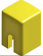 RND 210-00219 Крышка, квадратная, желтая