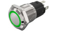82-4551.2134 Illuminated Pushbutton 1CO, IP65/IP67, LED, Green, Maintained Function