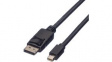 11.04.5634 Mini DisplayPort-DisplayPort Cable Black 1 m