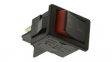 H8500XBAAA Rocker Switch Black / Red 1NO 10 A 250 VAC