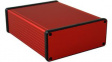 1455Q1601RD Extruded Enclosure, Red, 125 x 160 x 52 mm, Aluminium, 1455