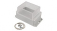 RP1150BFC Flanged Enclosure with Clear Lid 125x85x85mm Off-White Polycarbonate IP65