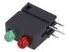 DVDD220 LED; в корпусе; зеленый/красный; 3мм; Кол-во диод: 2; 20мА; 40°