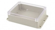 RP1235BFC Flanged Enclosure with Clear Lid 165x125x55mm Light Grey ABS/Polycarbonate IP65