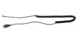 AXC-05 Coiled Headset Cable, 1x RJ-9 - 1x QD, 500mm