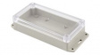 RP1165BFC Flanged Enclosure with Clear Lid 165x85x40mm Light Grey ABS/Polycarbonate IP65