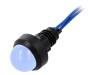 LB-D20-230AC Индикат.лампа: LED; выпуклый; 230ВAC; Отв: O13мм; IP40; пластмасса