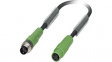 SAC-3P-M 8MS/ 1,0-PUR/M 8SIFS Actuator/sensor cable M8 Plug M8 Socket 1.0 m