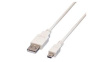 11.99.8718 USB Cable USB-A Plug - USB Mini-B 5-Pin Plug 1.8m White
